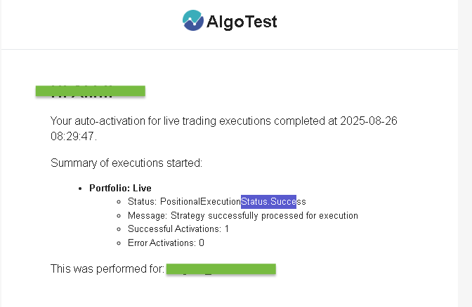 Auto Execution on AlgoTest