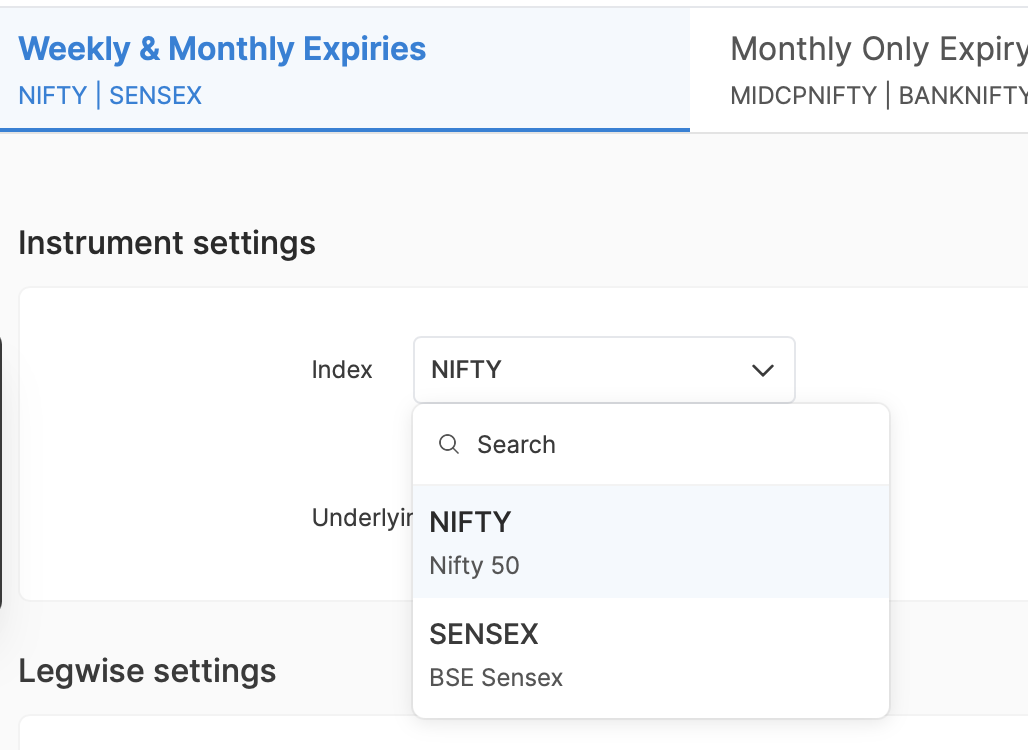 Indices with Weekly and Monthly Expiry