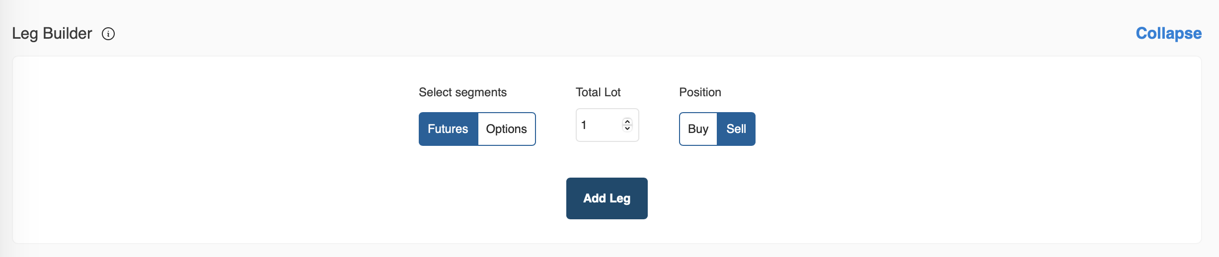 Leg Builder on AlgoTest