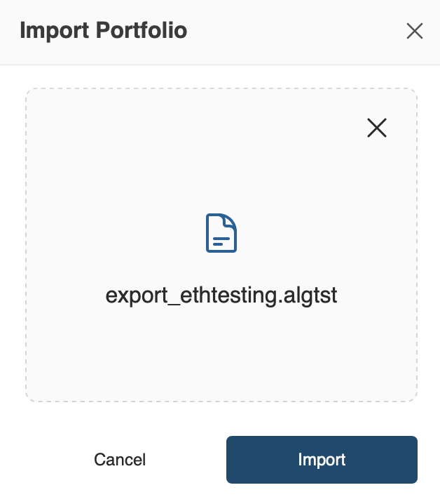 Portfolio Export