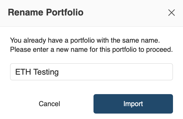Portfolio Export